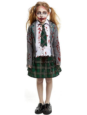 Costume da studentessa zombie con giacca