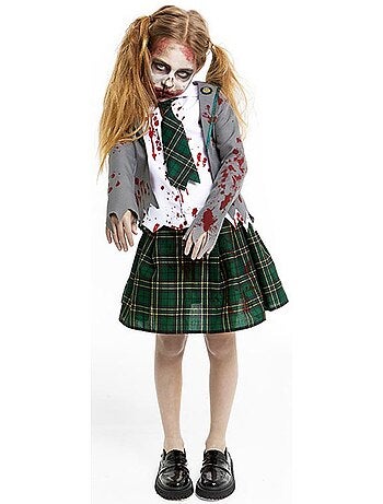 Costume da studentessa zombie con giacca