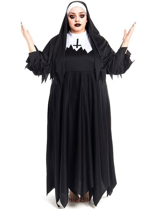 Costume da suora zombie con tunica borchiata - Kiabi