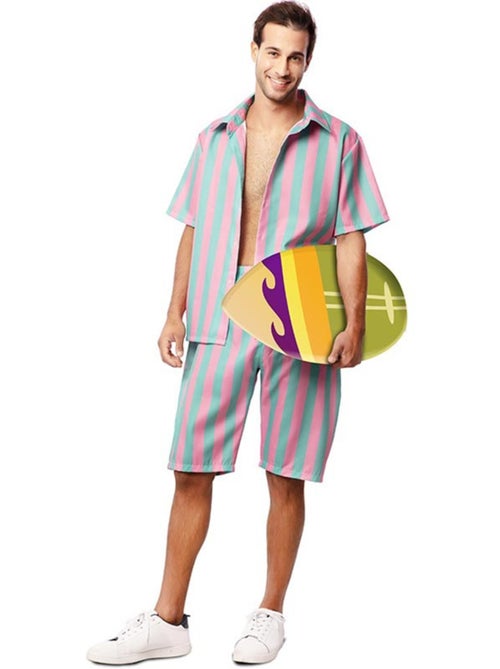 Costume da surfista a righe da uomo - Kiabi