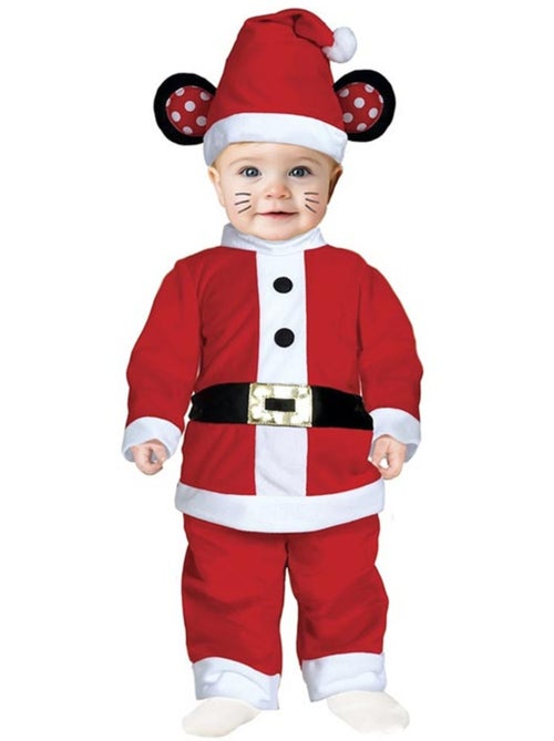 Costume da topolino babbo natale con cintura per bebè - Kiabi