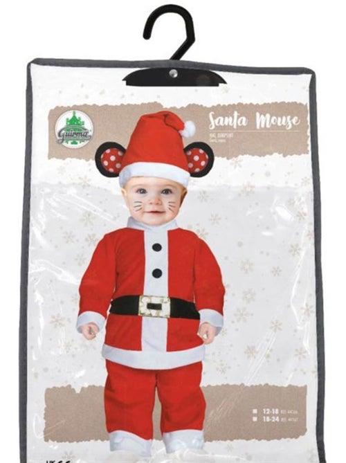 Costume da topolino babbo natale con cintura per bebè - Kiabi