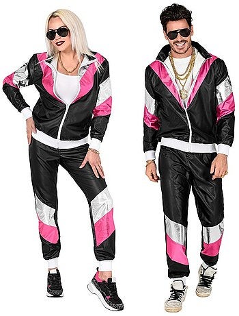 Costume da tuta anni '80 con effetto fosforescente