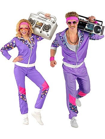 Costume da tuta anni '80 con personaggi