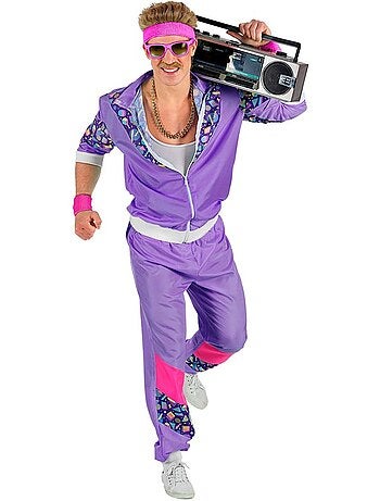 Costume da tuta anni '80 con personaggi