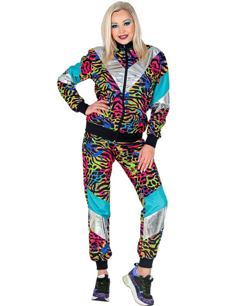 Costume da tuta anni '80 con stampa animalier al neon Multicolore - Kiabi