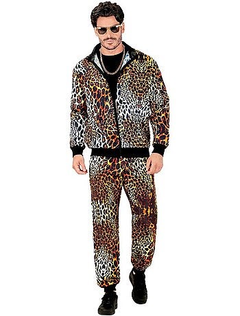 Costume da tuta con stampa leopardata fluo