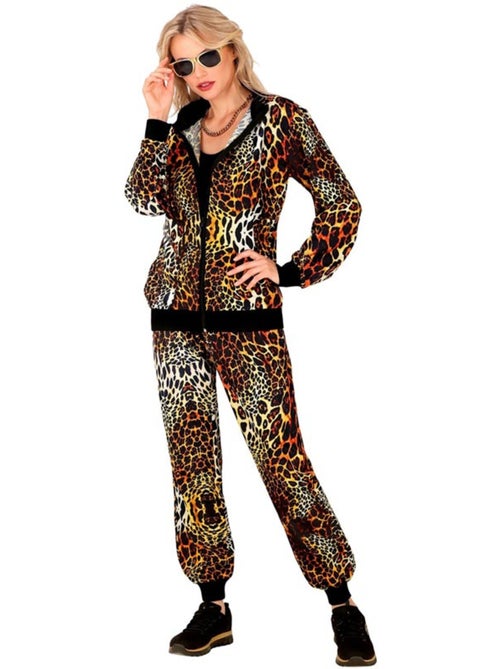 Costume da tuta con stampa leopardata fluo - Kiabi