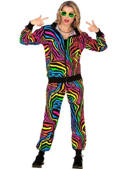 Costume da tuta da ginnastica con animali color arcobaleno fluorescente - Kiabi