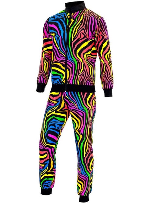 Costume da tuta da ginnastica con animali color arcobaleno fluorescente - Kiabi