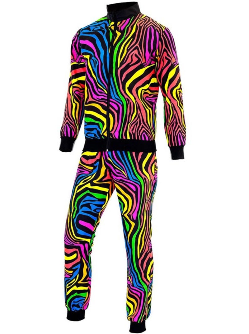 Costume da tuta da ginnastica con animali color arcobaleno fluorescente Multicolore - Kiabi