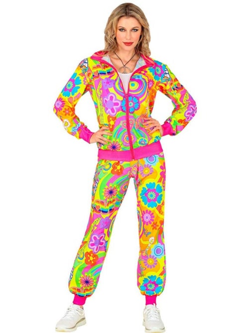 Costume da tuta hippie fluorescente e groovy love - Kiabi