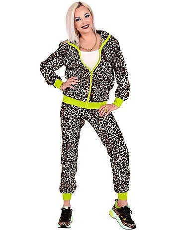 Costume da tuta leopardata anni '80
