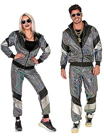 Costume da tuta riflettente anni '80