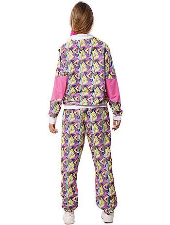 Costume da tuta sportiva anni 90 stampata da donna