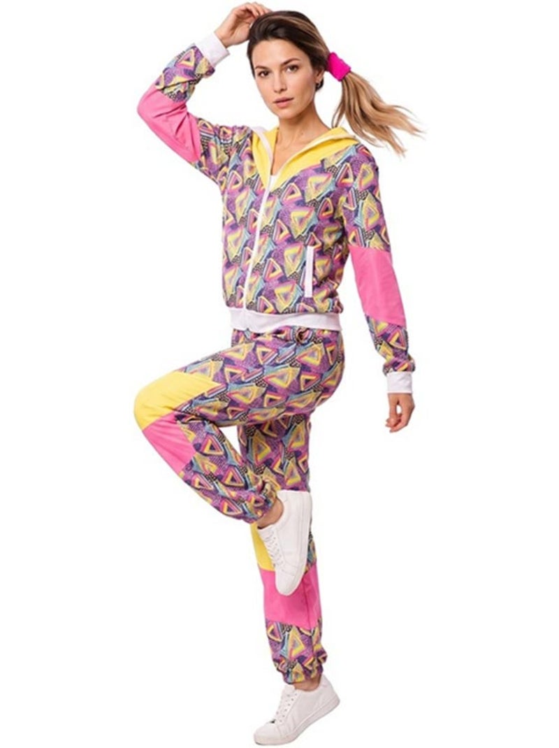 Costume da tuta sportiva anni 90 stampata da donna Multicolore - Kiabi