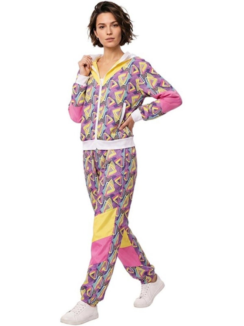 Costume da tuta sportiva anni 90 stampata da donna Multicolore - Kiabi