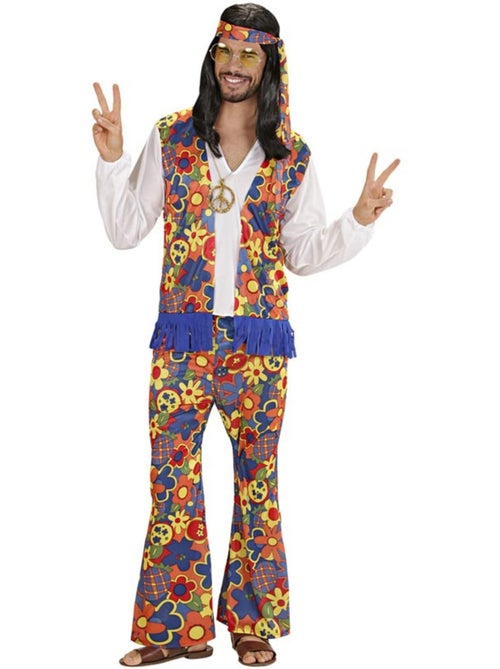 Costume da uomo hippie con nastro a medaglione - Kiabi