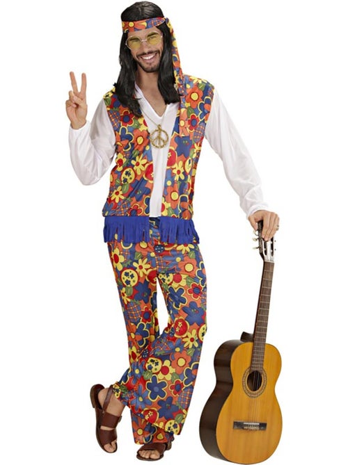 Costume da uomo hippie con nastro a medaglione - Kiabi