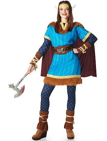 Costume da vichingo con mantello da donna