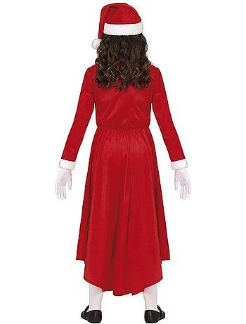 Costume della signora Claus con un abito lungo