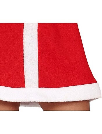 Costume della signora Claus in un vestito con colletto