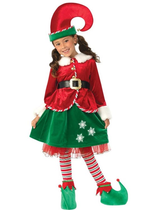 Costume deluxe da elfo aiutante di Babbo Natale con cappello - Kiabi