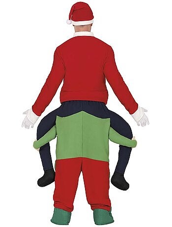 Costume di Babbo Natale sulle spalle