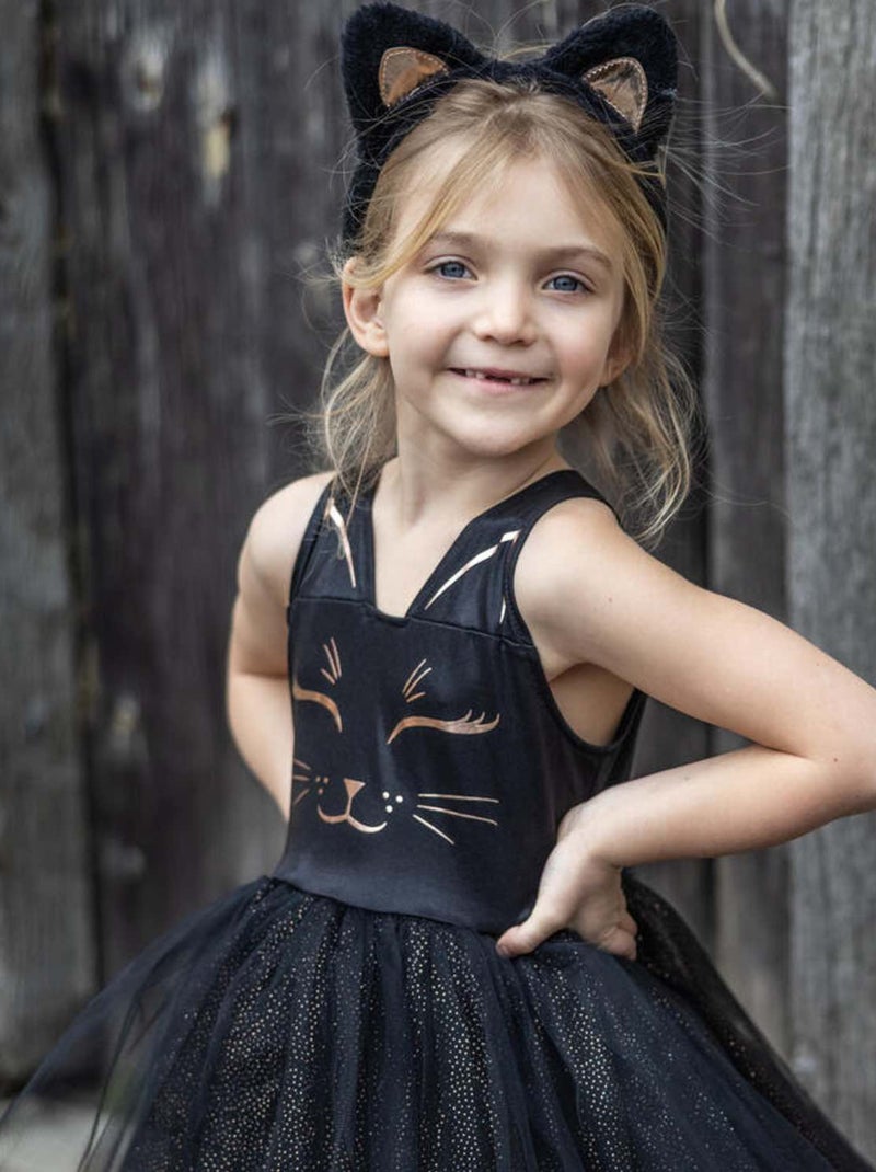 Costume gatto nero per bambini – vestito con cerchietto con orecchie | great pretenders Nero - Kiabi