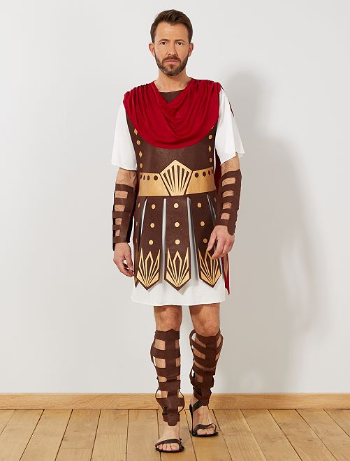 Costume gladiatore                             rosso bianco 
