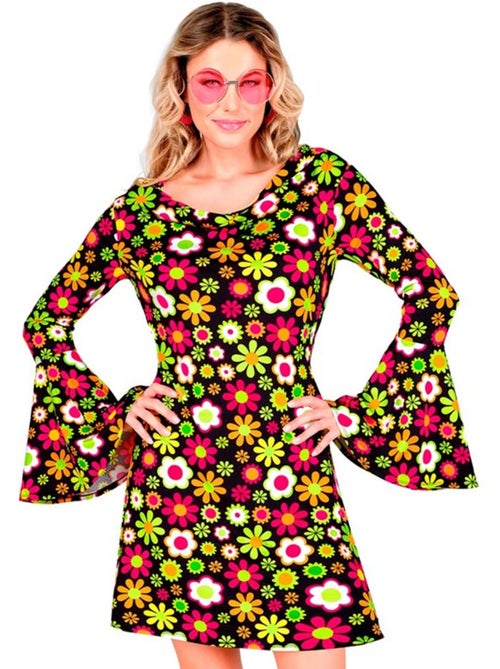 Costume hippie anni '60 con stampa floreale scura - Kiabi