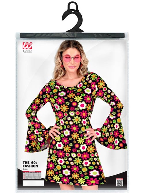 Costume hippie anni '60 con stampa floreale scura - Kiabi