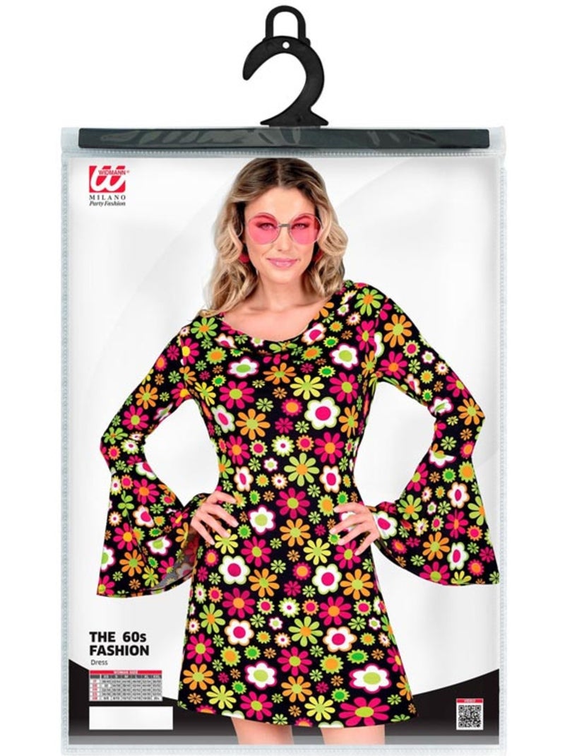 Costume hippie anni '60 con stampa floreale scura Multicolore - Kiabi