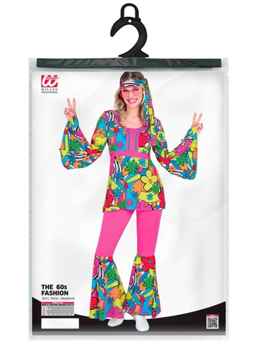 Costume hippie anni '60, fiori da cartone animato - Kiabi