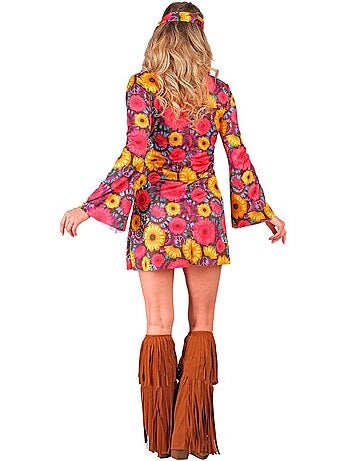 Costume hippie floreale con frange