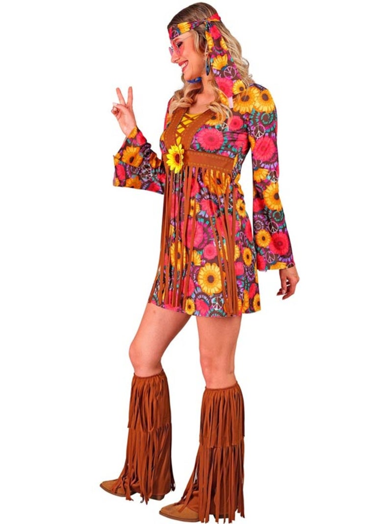 Costume hippie floreale con frange Multicolore - Kiabi