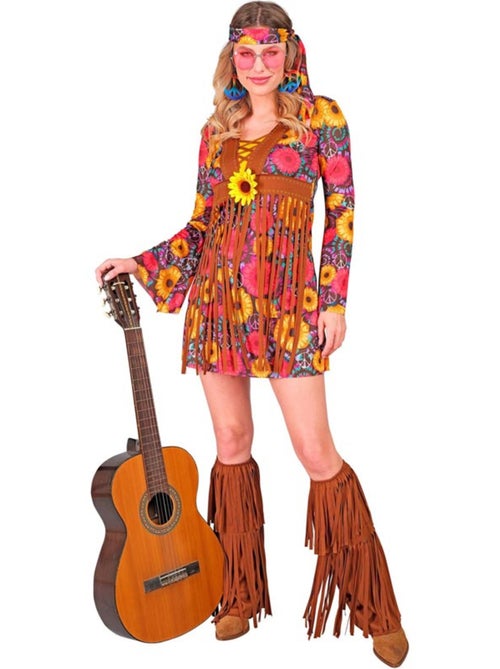 Costume hippie floreale con frange - Kiabi