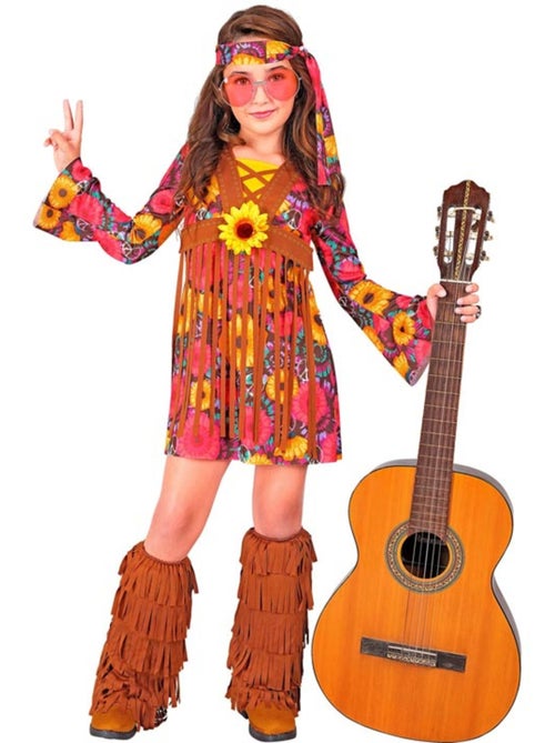 Costume hippie floreale con frange - Kiabi