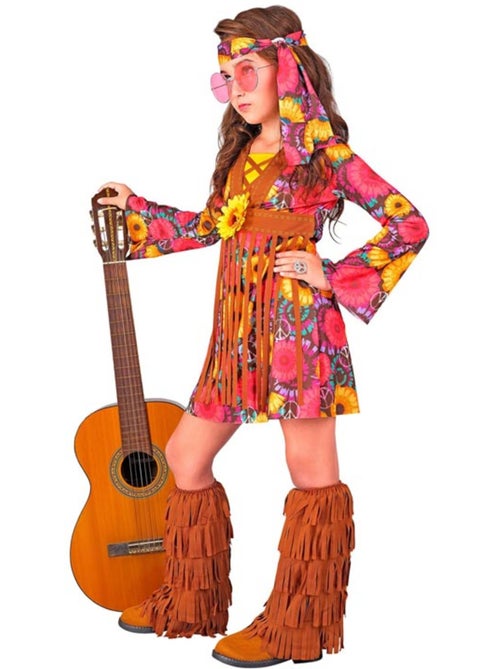 Costume hippie floreale con frange - Kiabi