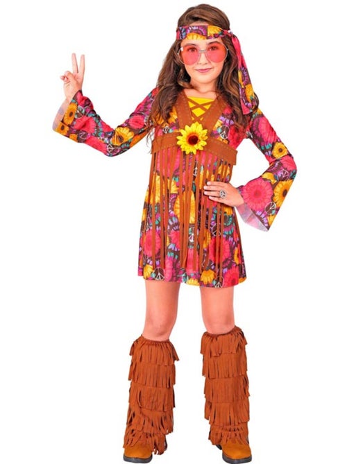 Costume hippie floreale con frange - Kiabi