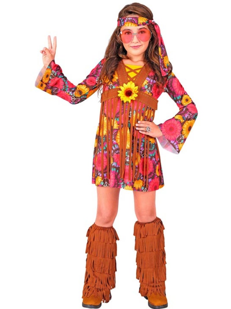 Costume hippie floreale con frange Multicolore - Kiabi