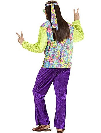 Costume hippie in velluto viola