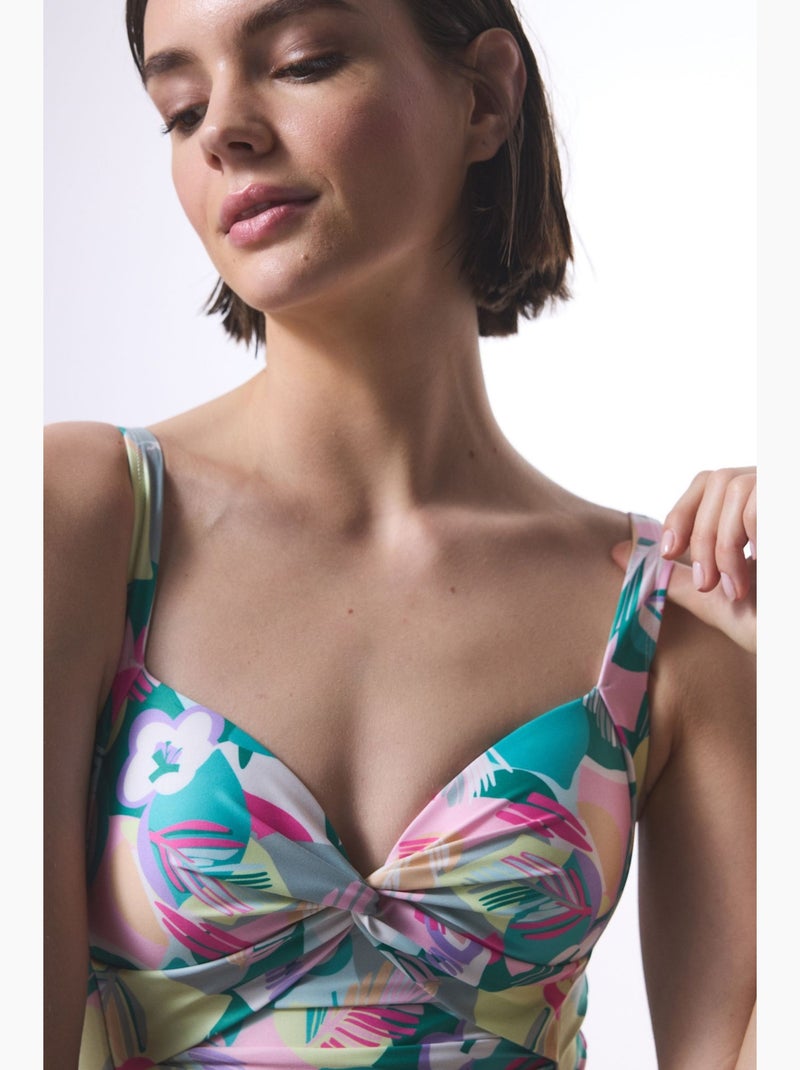 Costume intero donna sheila con volant penti Verde menta - Kiabi