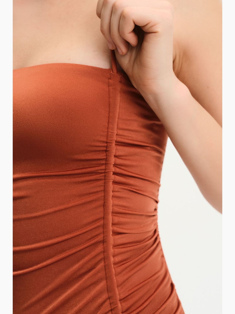 Costume intero eva scintillante donna penti Terracotta - Kiabi