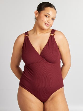 Costume intero in maglia a coste