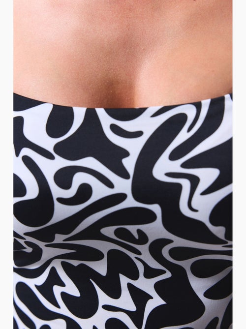 Costume intero tint con stampa zebra, con ferretto, senza spalline penti - Kiabi