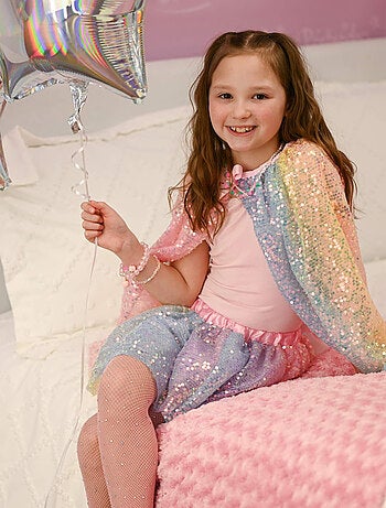 Costume mantello con paillettes pastello per bambini | great pretenders | great pretenders