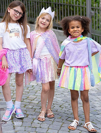 Costume mantello con paillettes pastello per bambini | Great Pretenders