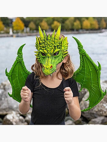 Costume maschera da drago verde | Great Pretenders