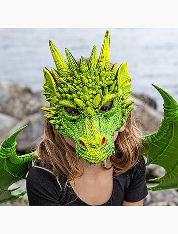 Costume maschera da drago verde | Great Pretenders